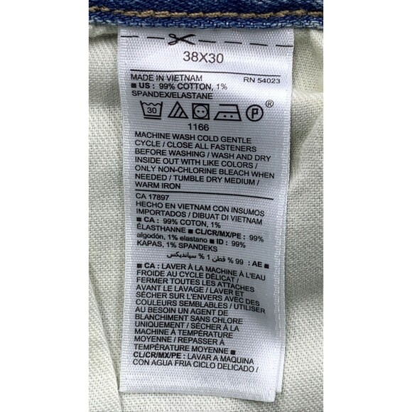 Old Navy Mens Denim Jeans Men's Straight Distressed Blue Size 38X30 - Picture 15 of 16